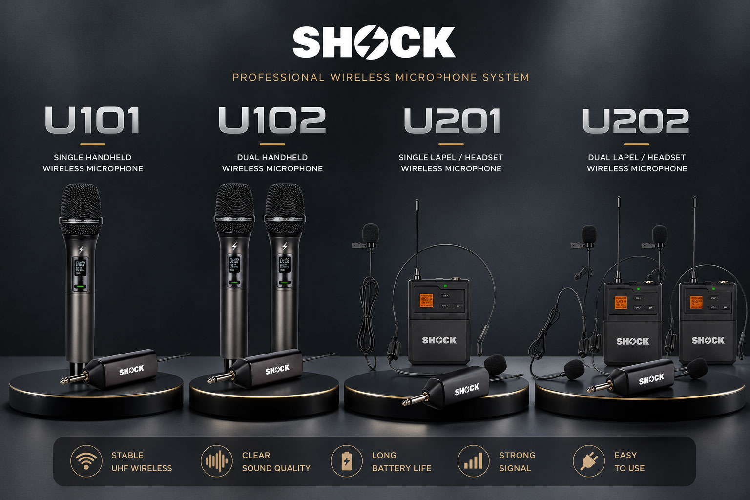 سری U میکروفونهای برند SHOCK