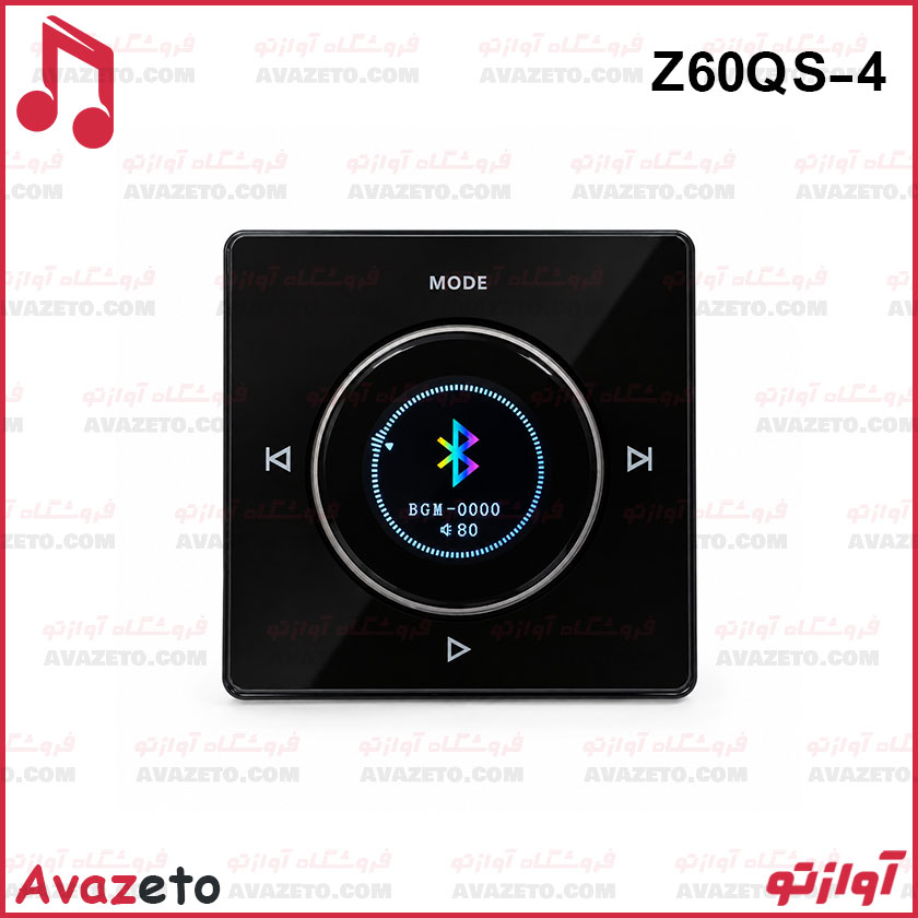 آمپلی فایر دیواری ولوم دار شاک مدل SHOCK Z60QS-4